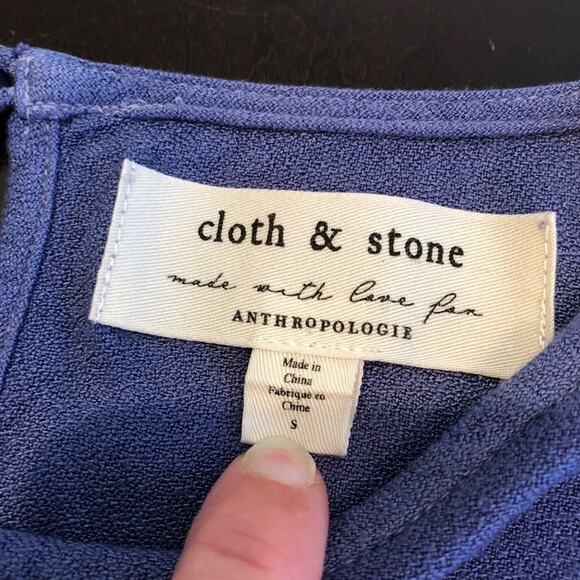 Anthropologie Cloth & Stone blue top size Small - Picture 10 of 15